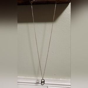 Tory Burch Silver Gemini Link Pendant Necklace